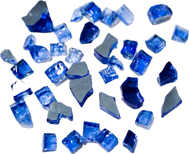 Reflective Fire Glass - Cobalt Blue