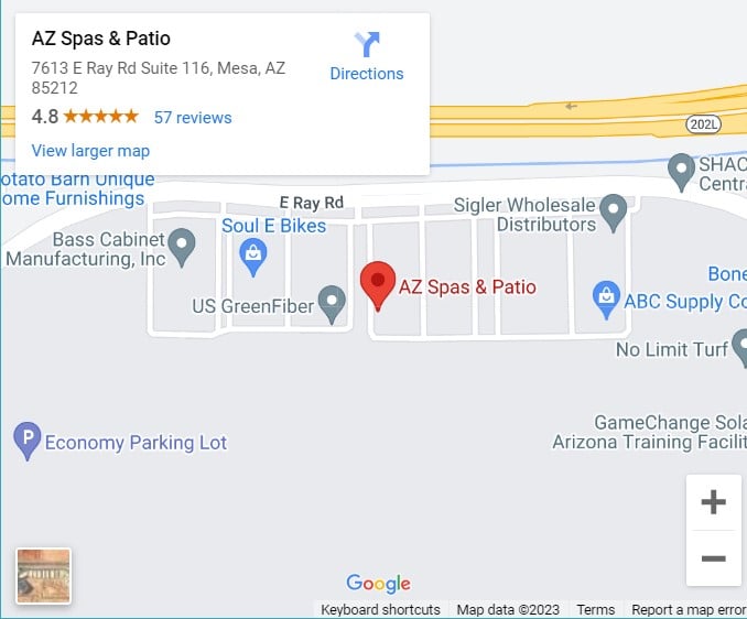 AZ Spas Patio location map