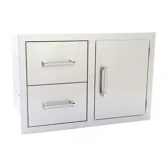 Outdoor Kitchen Component: Stainless Steel Two Drawer - One Door Combo