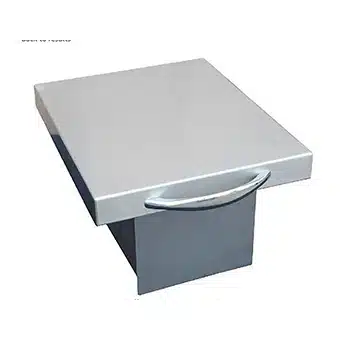 Outdoor Kitchen Component: Trash Chute and Cutting Board