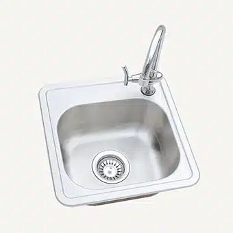 Outdoor Kitchen Component: Built-In 15x15 Outdoor Kitchen Sink