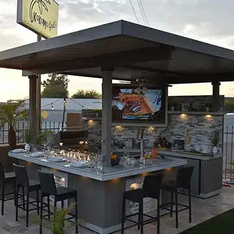 Bermuda BBQ Island with TV Outdoor Kitchen